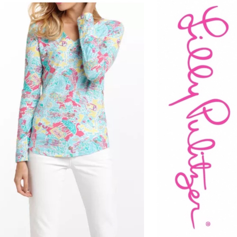 Lilly Pulitzer Amanda Top In the Beginning Size S